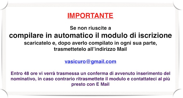 avviso per modulo